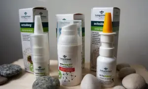 Produkty Langsteiner ectoAlarg i ectoSkin P7, w tym krople do oczu i spray do nosa, pomagają w walce z objawami alergii.