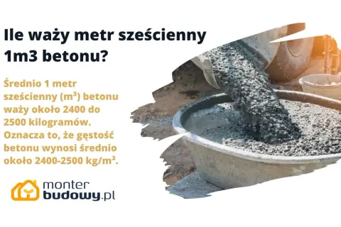 Ile waży m3 betonu b30? Średnio 1 metr sześcienny betonu waży 2400-2500 kg. Beton wylewany z betoniarki.