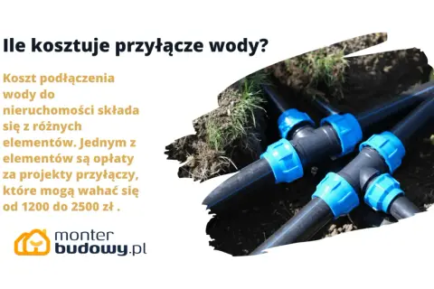 Ile kosztuje przyłącze wody? Koszt podłączenia do nieruchomości to m.in. opłaty za projekty, wahające się od 1200 do 2500 zł.